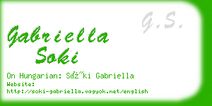 gabriella soki business card